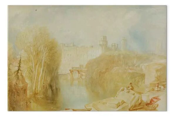 Riproduzione William Turner - Vista del castello di Warwick