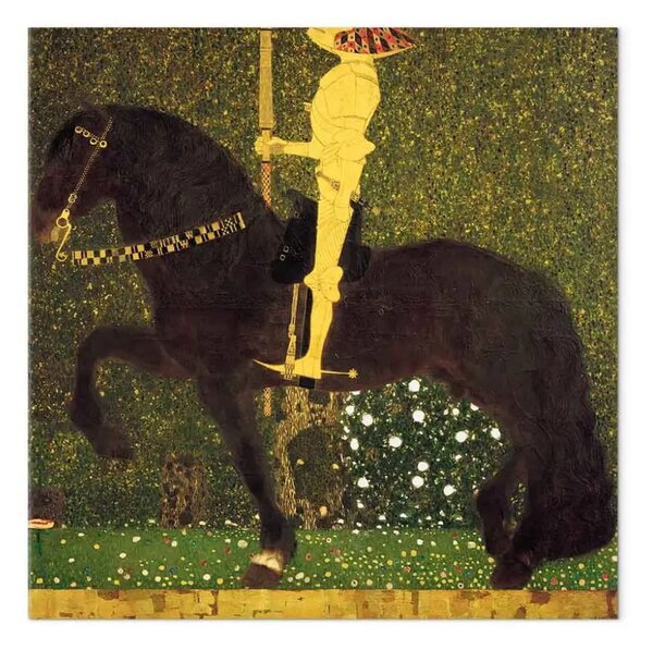 Riproduzione quadro Gustav Klimt - La vita è una lotta (Cavaliere, Il cavaliere d'oro)