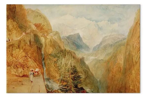 Riproduzione William Turner - Il Monte Bianco da Fort Roch in Val d'Aosta