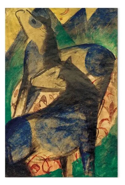 Quadro famoso Franz Marc - Due cavalli blu