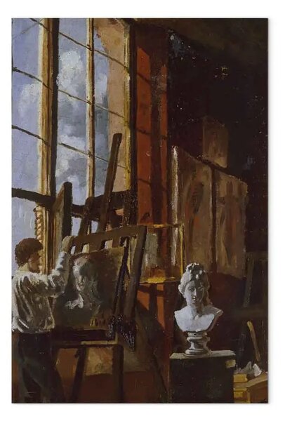 Riproduzione quadro Max Klinger - Klinger nello studio di Güssow a Karlsruhe