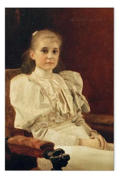 Riproduzione Gustav Klimt - Giovane ragazza seduta