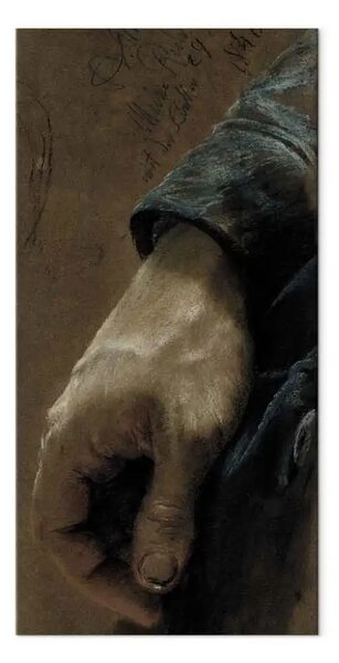 Quadro famoso Adolph von Menzel - La mia mano destra disegnata con la mia mano sinistra