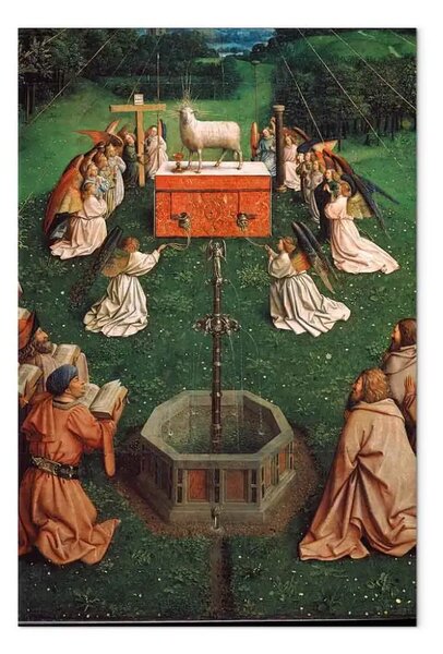 Quadro famoso Jan Van Eyck - Adorazione dell'Agnello