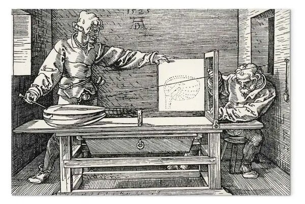Riproduzione Albrecht Dürer - Il disegnatore del liuto