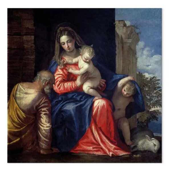 Riproduzione Paolo Veronese - La Sacra Famiglia con il fanciullo Giovanni
