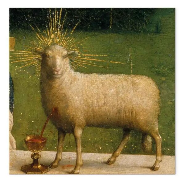 Riproduzione Jan Van Eyck - Adorazione dell'Agnello