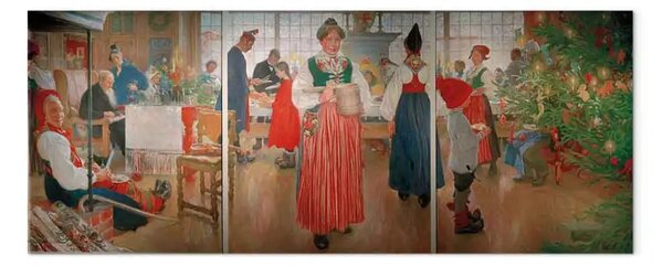 Riproduzione Carl Larsson - E' di nuovo Natale