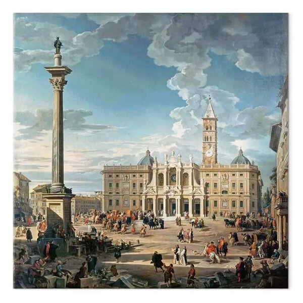 Riproduzione quadro Giovanni Paolo Panini - The Piazza Santa Maria Maggiore
