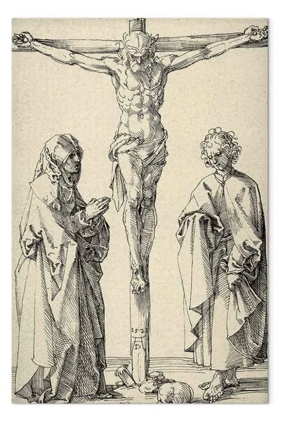 Quadro famoso Albrecht Dürer - Cristo in croce con Maria e Giovanni