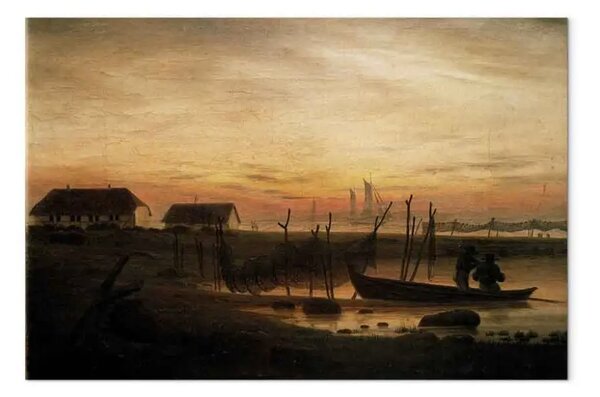 Riproduzione quadro Caspar David Friedrich - Paesaggio costiero nella luce della sera
