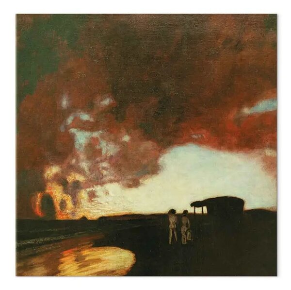 Quadro famoso Franz von Stuck - Tramonto al mare