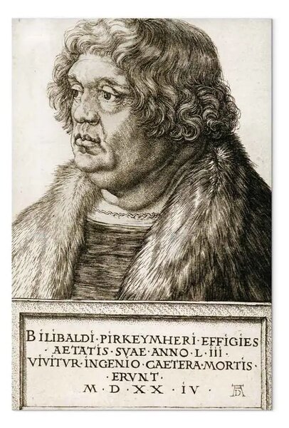 Riproduzione Albrecht Dürer - Ritratto di Pirckheimer, v. A. Dürer