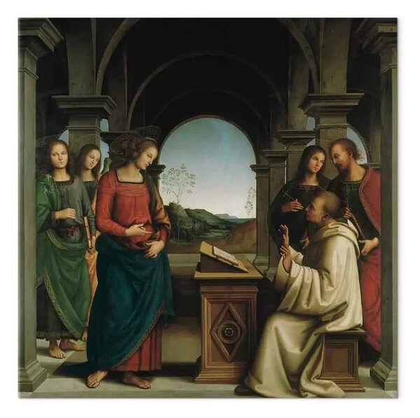 Riproduzione Pietro Perugino - La visione di San Bernardo
