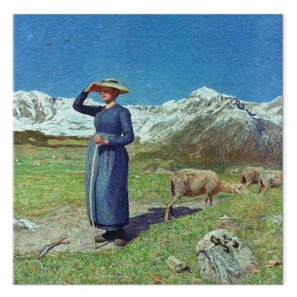 Riproduzione Giovanni Segantini - Mezzogiorno sulle Alpi