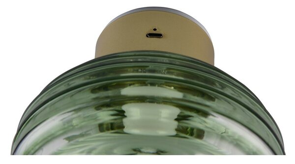 Lampada da parete LED verde in vetro con ricarica USB ø 15,5 cm Earl – Reality