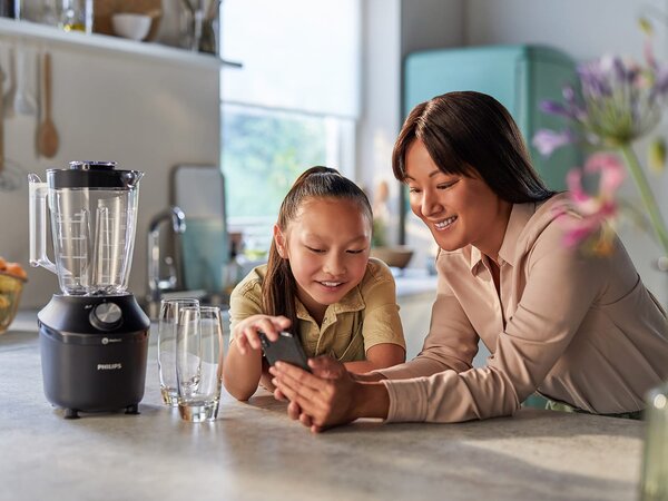 Philips Frullatore con Bicchiere Capacit 2 Litri Potenza 600W colore Nero serie 3000 ProBlend Crush Tech - HR2291/41