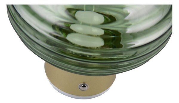 Lampada da parete LED verde in vetro con ricarica USB ø 15,5 cm Earl – Reality