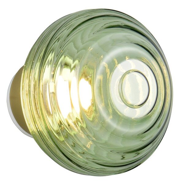 Lampada da parete LED verde in vetro con ricarica USB ø 15,5 cm Earl – Reality