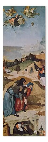 Riproduzione quadro Hieronymus Bosch - Ala sinistra del Trittico della Tentazione di Sant'Antonio (olio su tavola)