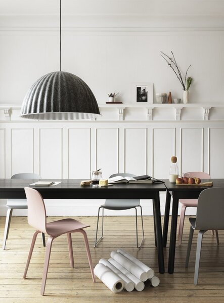 Lampada a sospensione Muuto, dimmerabile, Nero, Sala da pranzo, Tessuto / Tessile