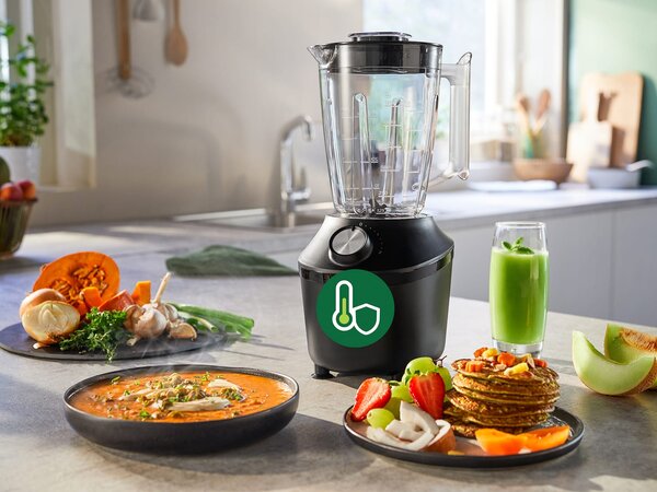 Philips Frullatore con Bicchiere Capacit 2 Litri Potenza 600W colore Nero serie 3000 ProBlend Crush Tech - HR2291/41