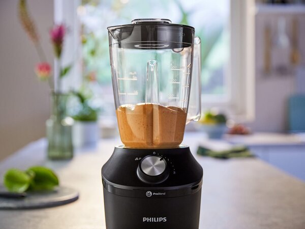 Philips Frullatore con Bicchiere Capacit 2 Litri Potenza 600W colore Nero serie 3000 ProBlend Crush Tech - HR2291/41