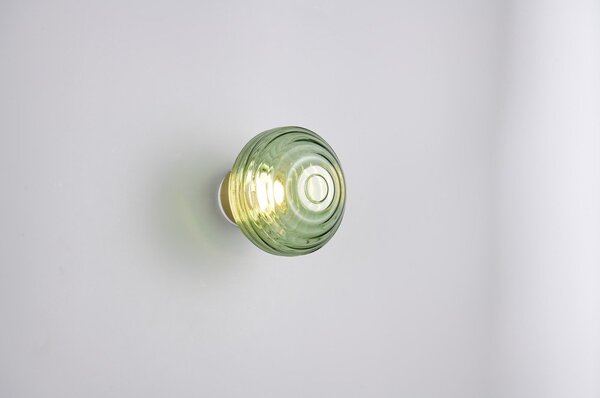 Lampada da parete LED verde in vetro con ricarica USB ø 15,5 cm Earl – Reality