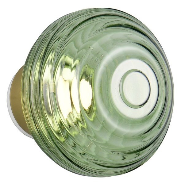 Lampada da parete LED verde in vetro con ricarica USB ø 15,5 cm Earl – Reality
