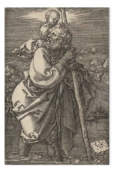 Quadro famoso Albrecht Dürer - San Cristoforo