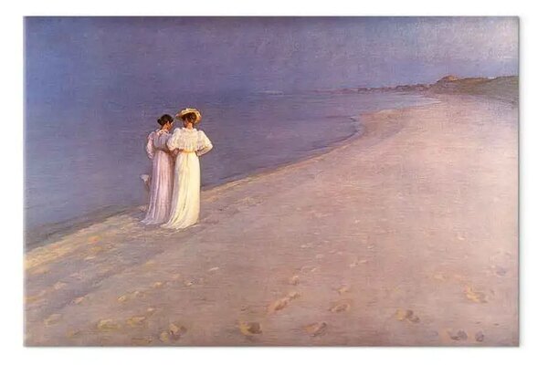 Riproduzione quadro Peder Severin Kroyer - Summer Evening on the Souther Beach