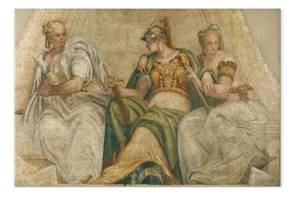 Riproduzione quadro Paolo Veronese - Minerva con le personificazioni della geometria e dell'aritmetica