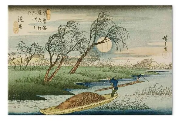 Riproduzione quadro Utagawa Hiroshige - Luna piena a Seba, dalla serie