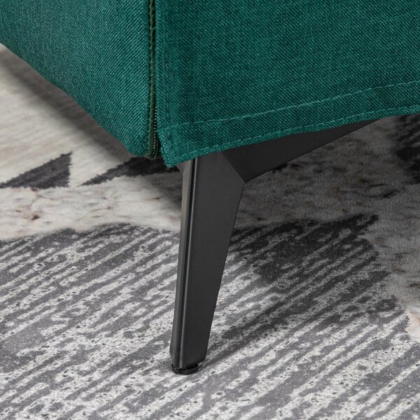 DecHome Poltrona Vintage in Tessuto effetto Lino Dimensioni 63x71x83 colore Verde