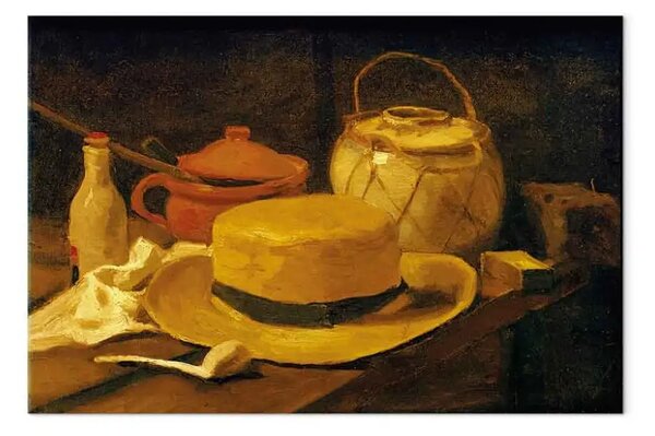 Riproduzione quadro Vincent Van Gogh - Natura morta con cappello di paglia giallo