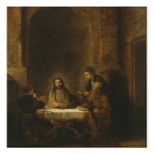 Quadro famoso Rembrandt - Cristo e i discepoli in Emmaus