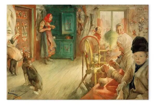 Quadro famoso Carl Larsson - La casa d'inverno