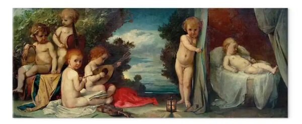 Quadro famoso Anselm Feuerbach - Serenata per bambini