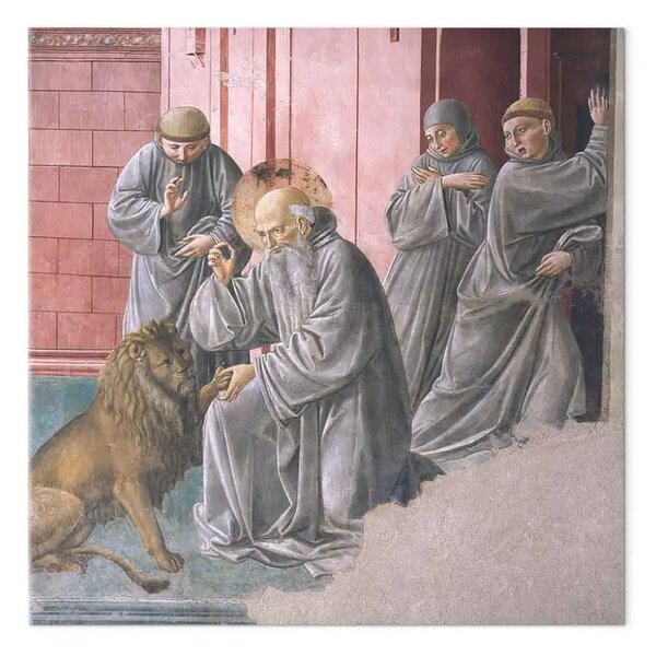 Riproduzione quadro Benozzo Gozzoli - Sant'Eroma e il Leone