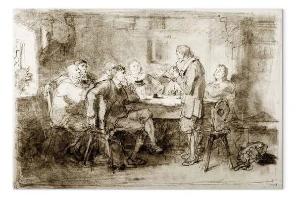 Riproduzione quadro Ludwig Knaus - Il consiglio degli agricoltori Hauensteiner