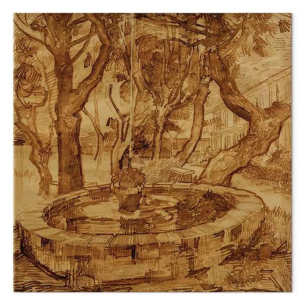 Quadro famoso Vincent Van Gogh - Fontana nel giardino del manicomio