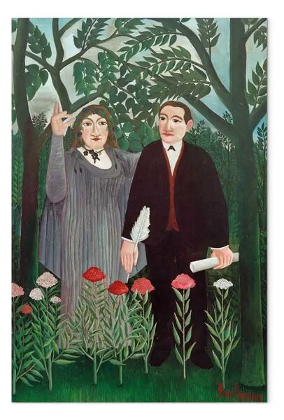 Riproduzione quadro Henri Rousseau - La musa ispiratrice del poeta