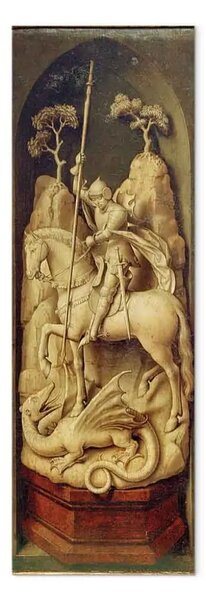 Riproduzione quadro Rogier van der Weyden - San Giorgio che uccide il drago