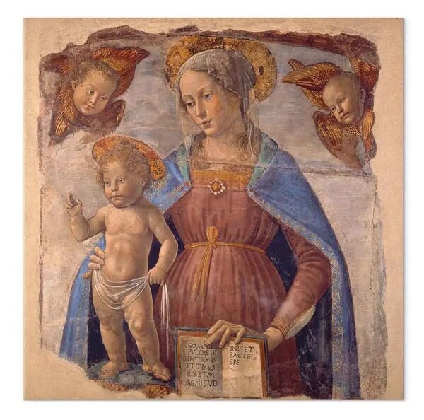 Quadro famoso Domenico Ghirlandaio - Madonna col Bambino e due putti