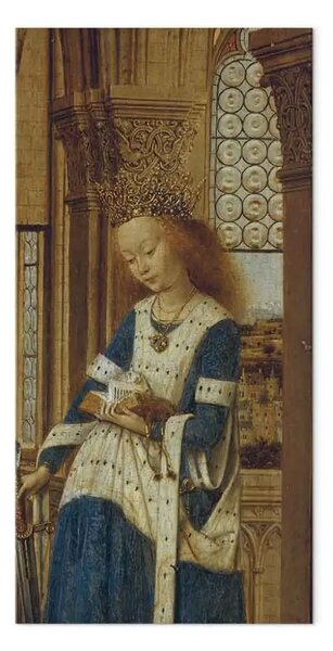 Quadro famoso Jan Van Eyck - Santa Caterina