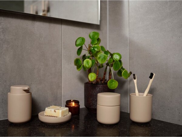 Dispenser per sapone beige in gres 250 ml Ume – Zone