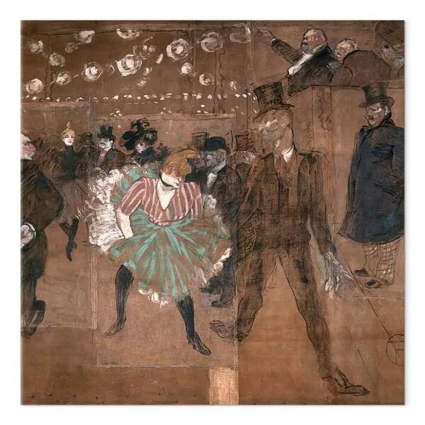 Riproduzione Henri de Toulouse-Lautrec - Ballare al Moulin Rouge: La Goulue