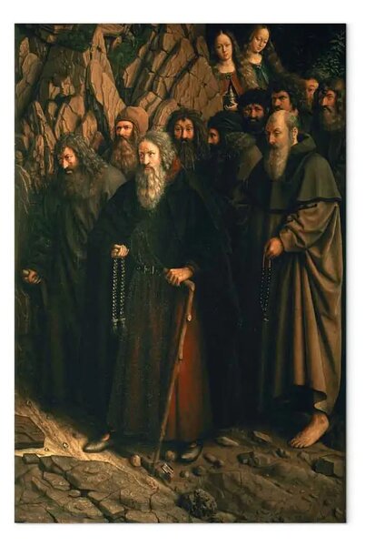 Riproduzione Jan Van Eyck - Gli eremiti