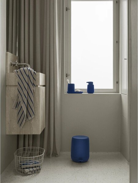 Portaspazzolino blu in ceramica Sono – Blomus