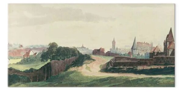 Riproduzione Albrecht Dürer - Vista della città di Norimberga da ovest